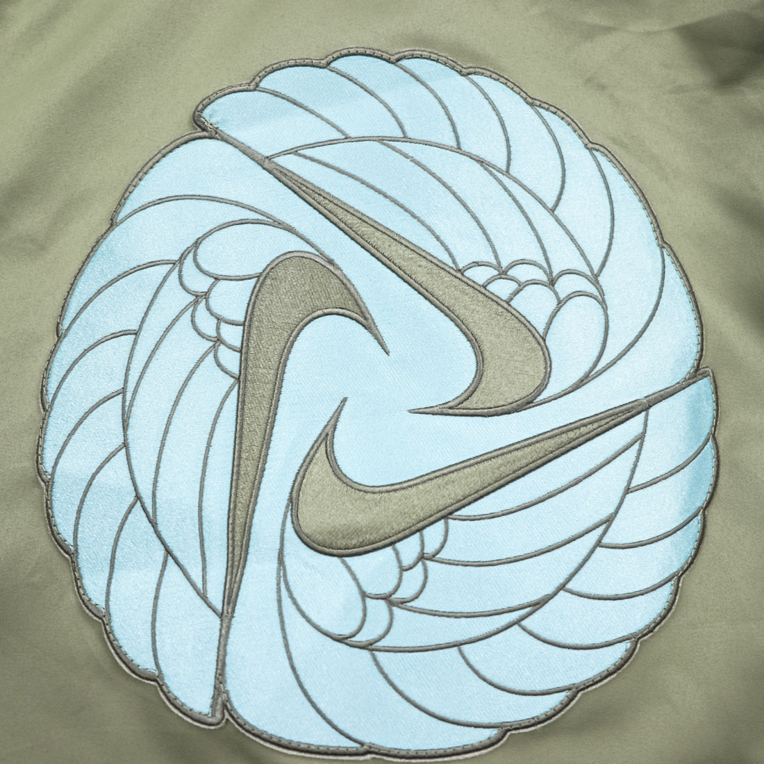NIKE Clash Satin Long Jacket Coat FREE Drawstring Windmill CU5974-342