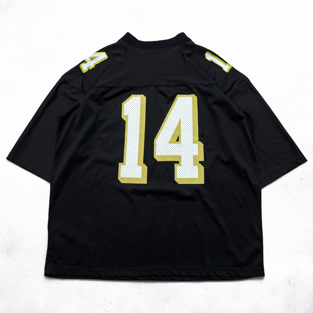 NIKE 90年代 USA製 ヴィンテージ ゲームシャツ Tシャツ L ブラック メッシュ TEAM SPORTS フットボールジャージ ナンバリング