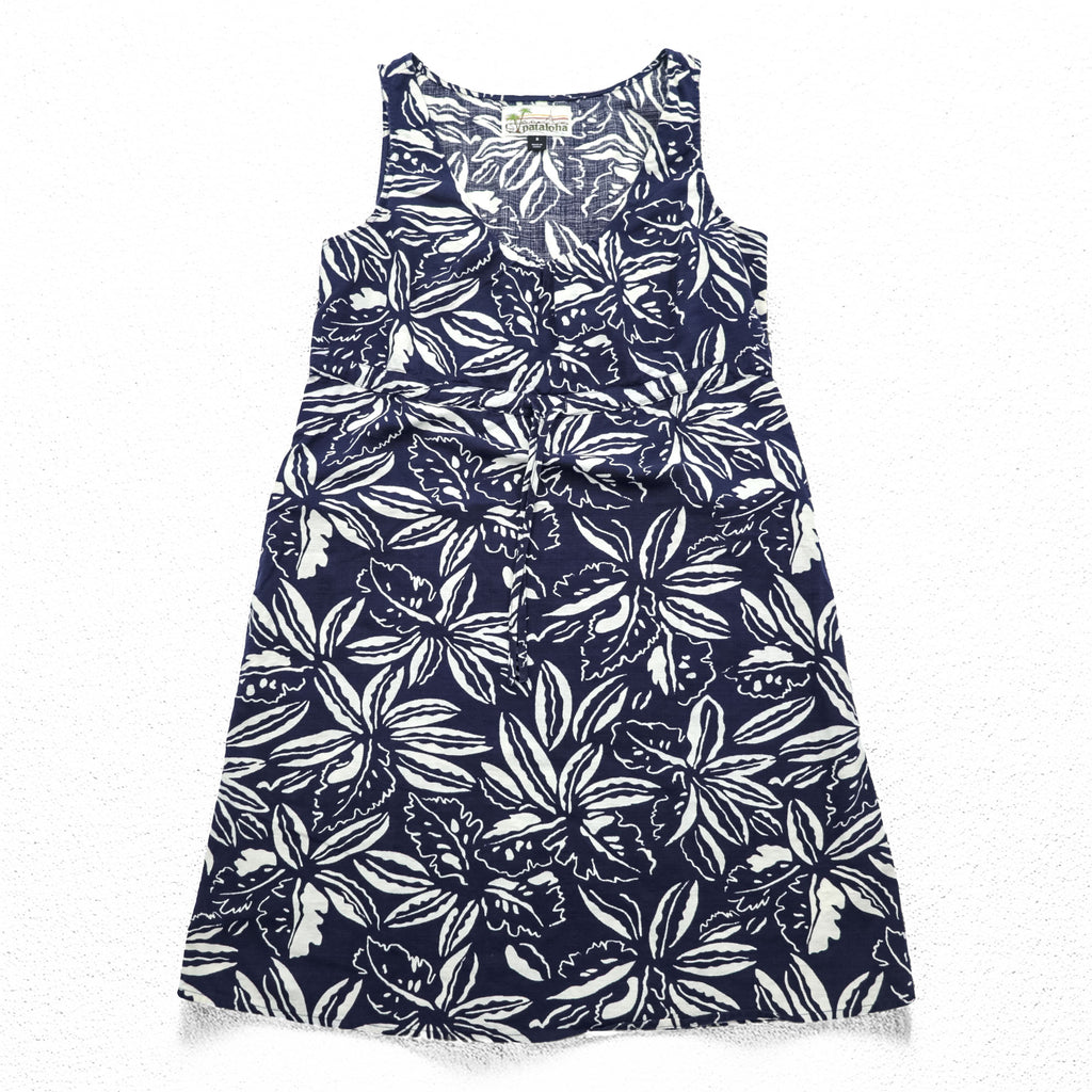 Patagonia パタロハ Pataloha ノースリーブ ワンピース XS ブルー 花柄 ボタニカル 総柄 Limited Edition 58995