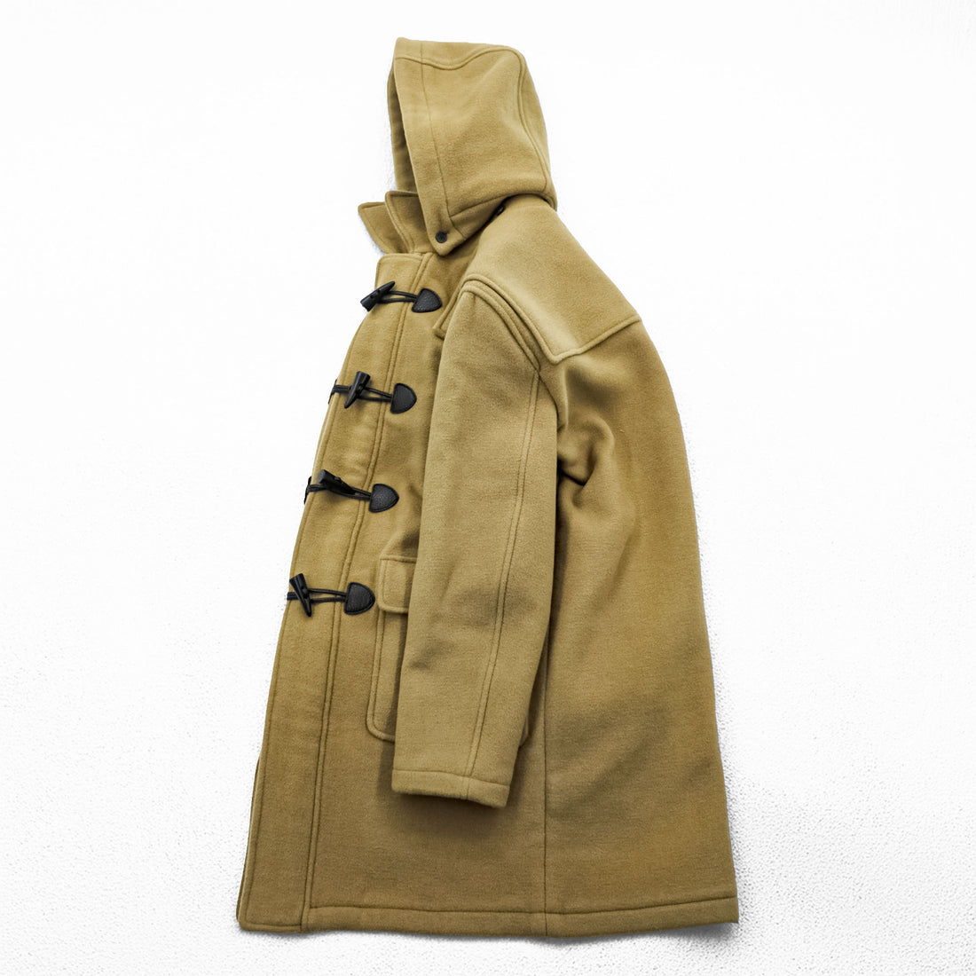 Brooks Brothers Zip-up Duffle Coat, Size L, Brown, Melton Wool Hoodie Storage, 346, Tartan Checked Lining