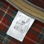 Brooks Brothers Zip-up Duffle Coat, Size L, Brown, Melton Wool Hoodie Storage, 346, Tartan Checked Lining