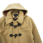 Brooks Brothers Zip-up Duffle Coat, Size L, Brown, Melton Wool Hoodie Storage, 346, Tartan Checked Lining