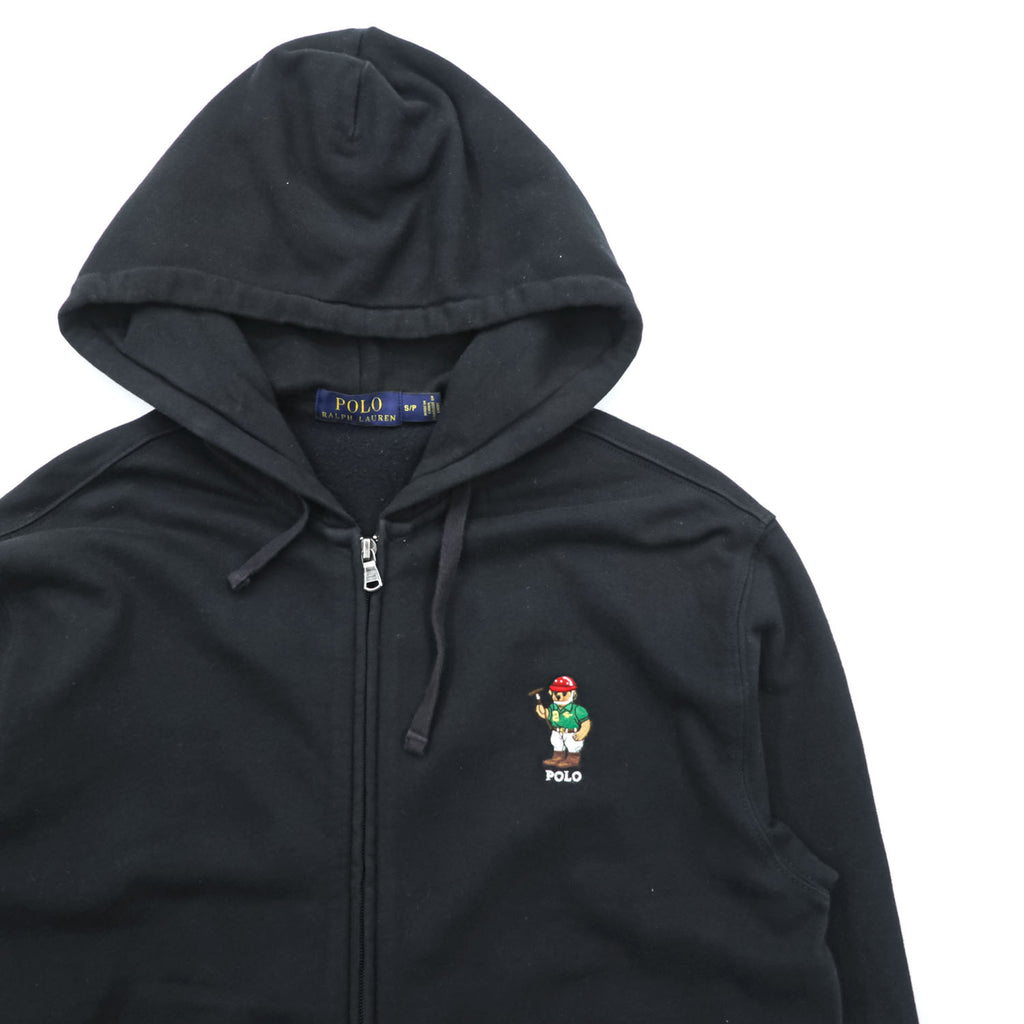 Polo Ralph Lauren Zip Up Hoodie S Black brushed lining Polo Bear