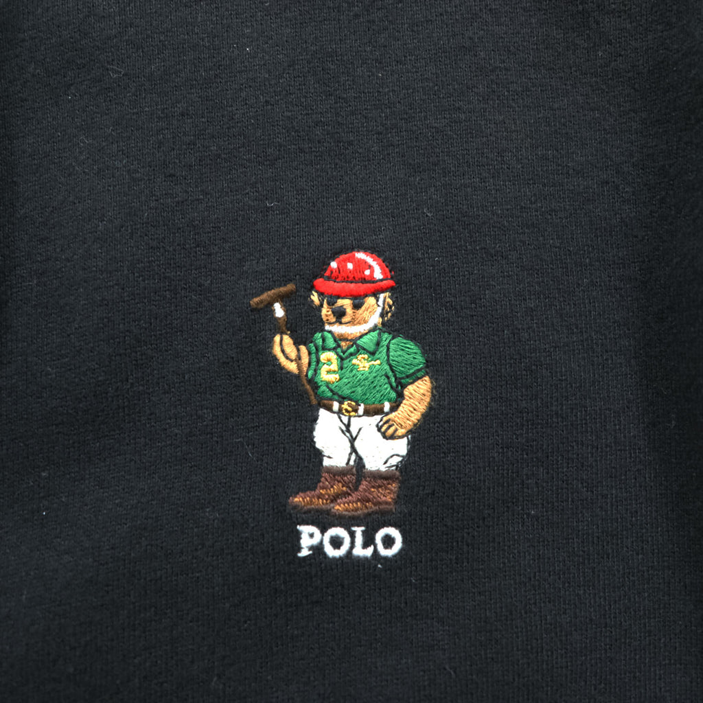Polo Ralph Lauren Zip Up Hoodie S Black brushed lining Polo Bear
