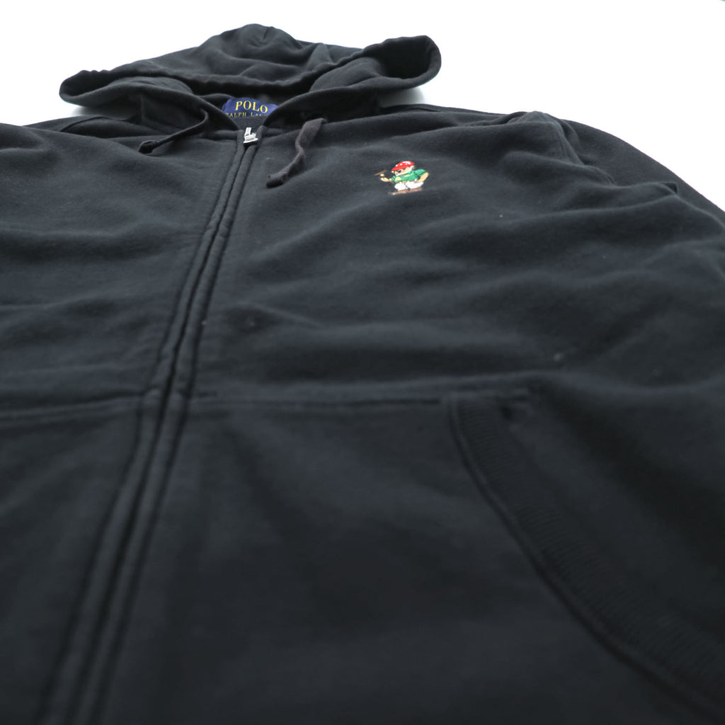 Polo Ralph Lauren Zip Up Hoodie S Black brushed lining Polo Bear