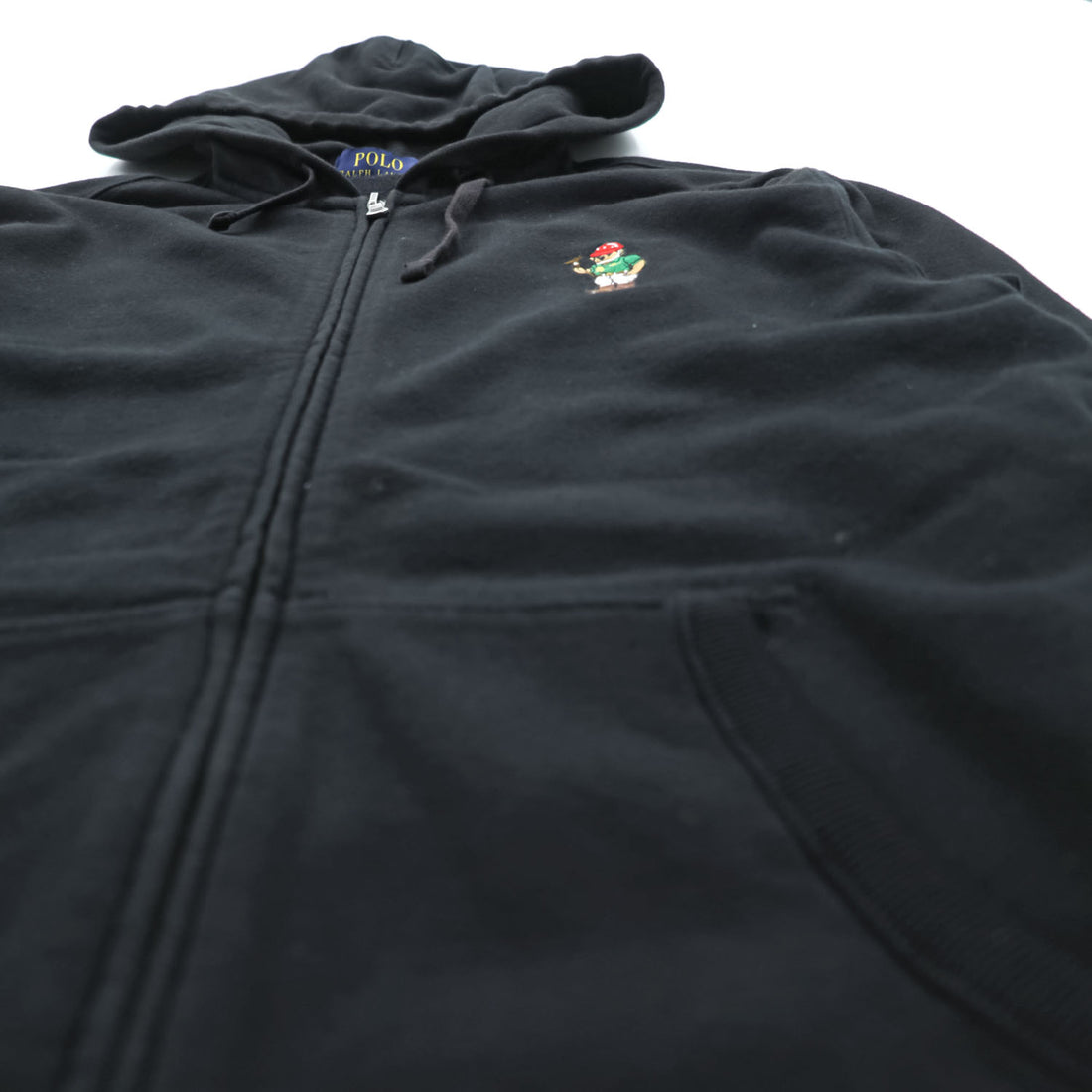 Polo Ralph Lauren Zip Up Hoodie S Black brushed lining Polo Bear