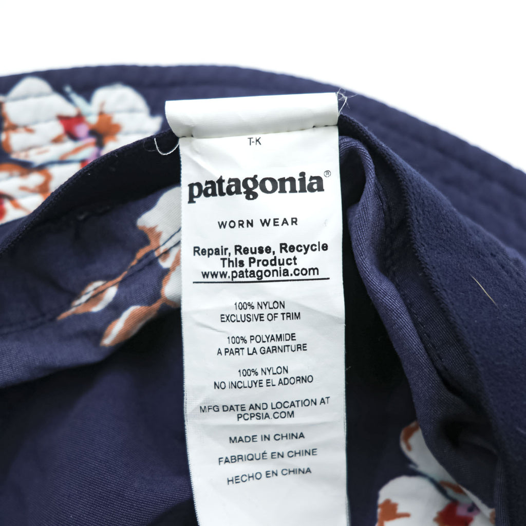 Patagonia ウェーブフェアラー Wavefarer バケットハット ネイビー 総柄 花柄 UPF50＋ 29156