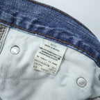 HARLEY DAVIDSON 00s Vintage Denim Pants Jeans Size L Blue Leather Patch Zipper Fly