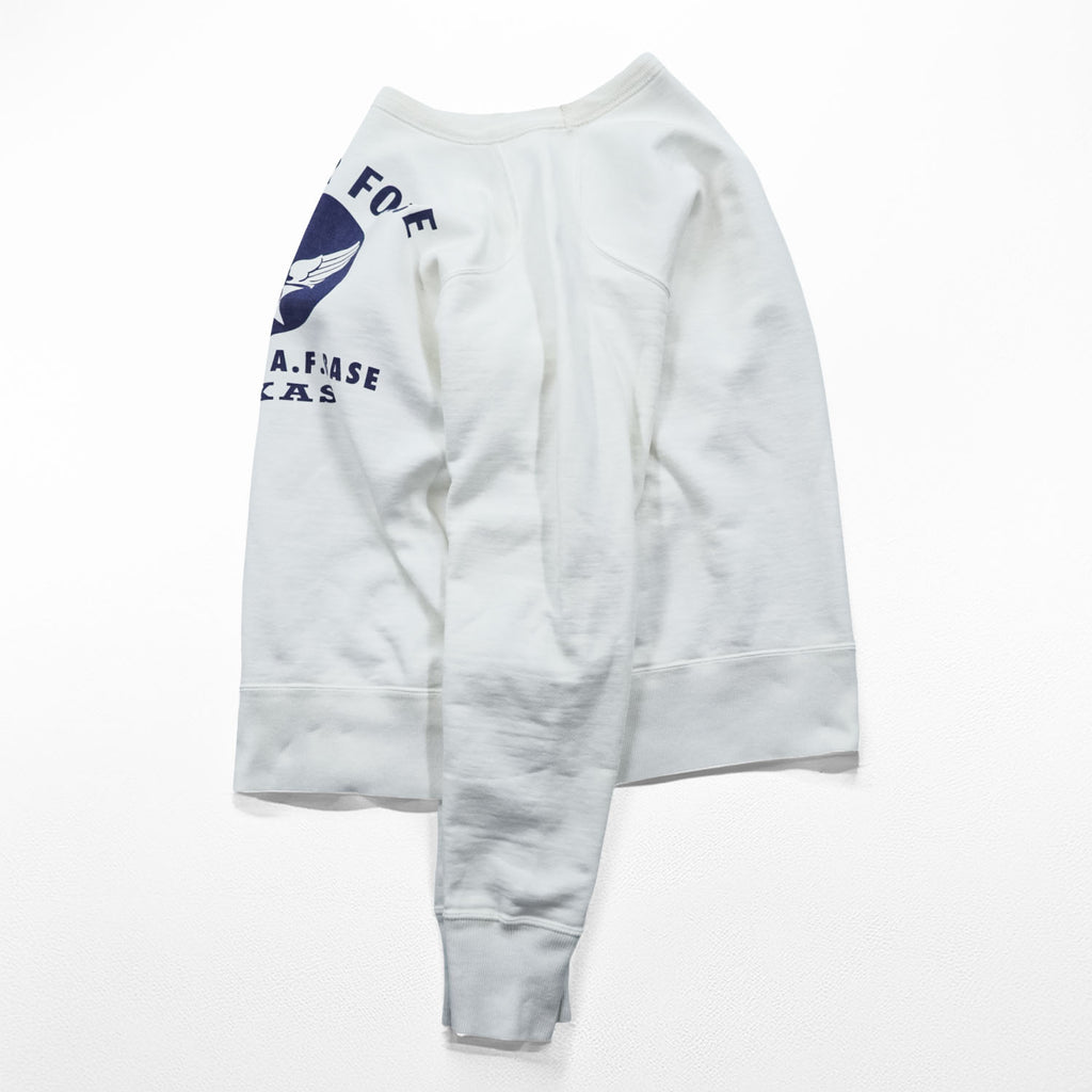 BUZZ RICKSON'S Japan Made U.S. AIR FORCE Sweatshirt, Size L, White, Discharge Print