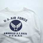 BUZZ RICKSON'S Japan Made U.S. AIR FORCE Sweatshirt, Size L, White, Discharge Print