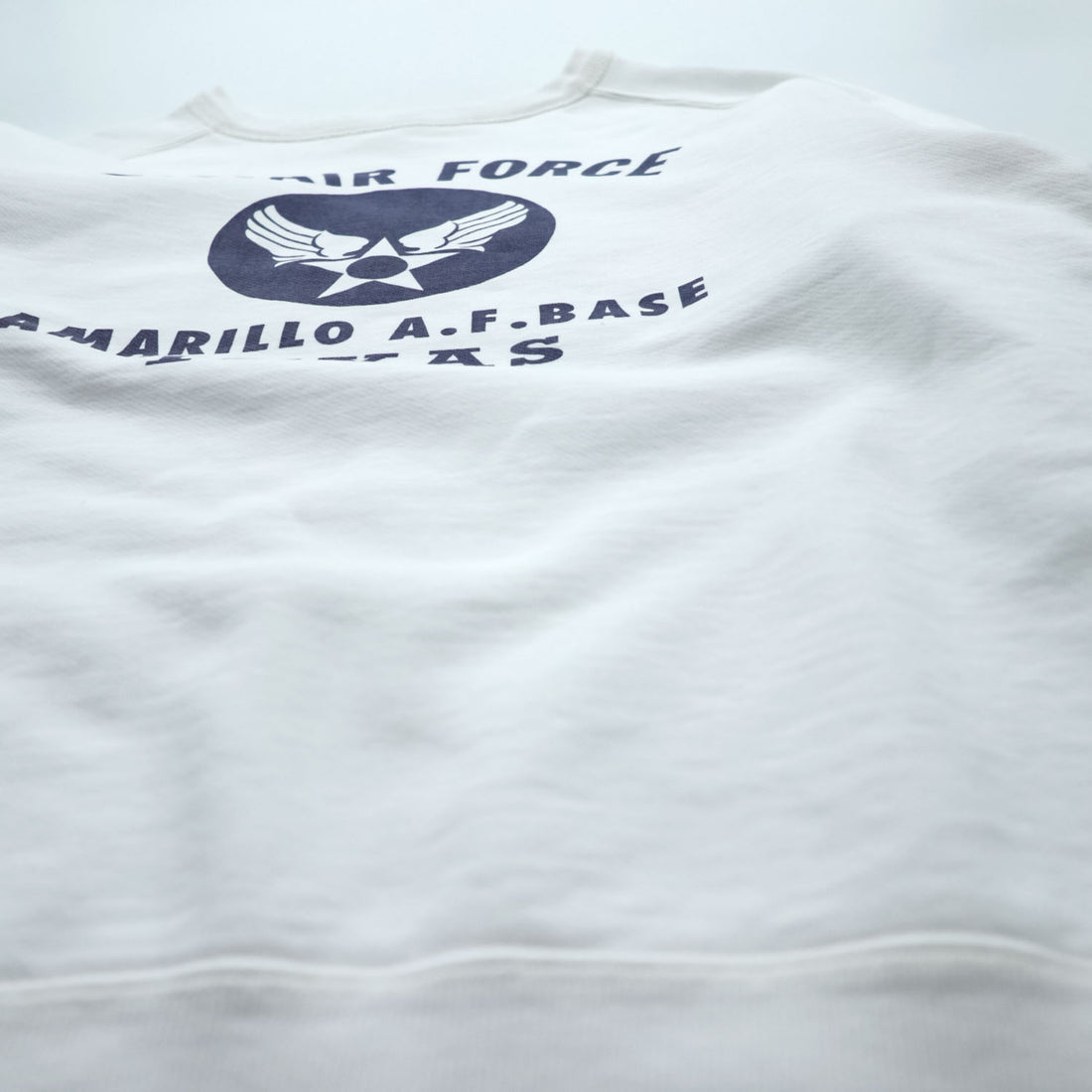 BUZZ RICKSON'S Japan Made U.S. AIR FORCE Sweatshirt, Size L, White, Discharge Print
