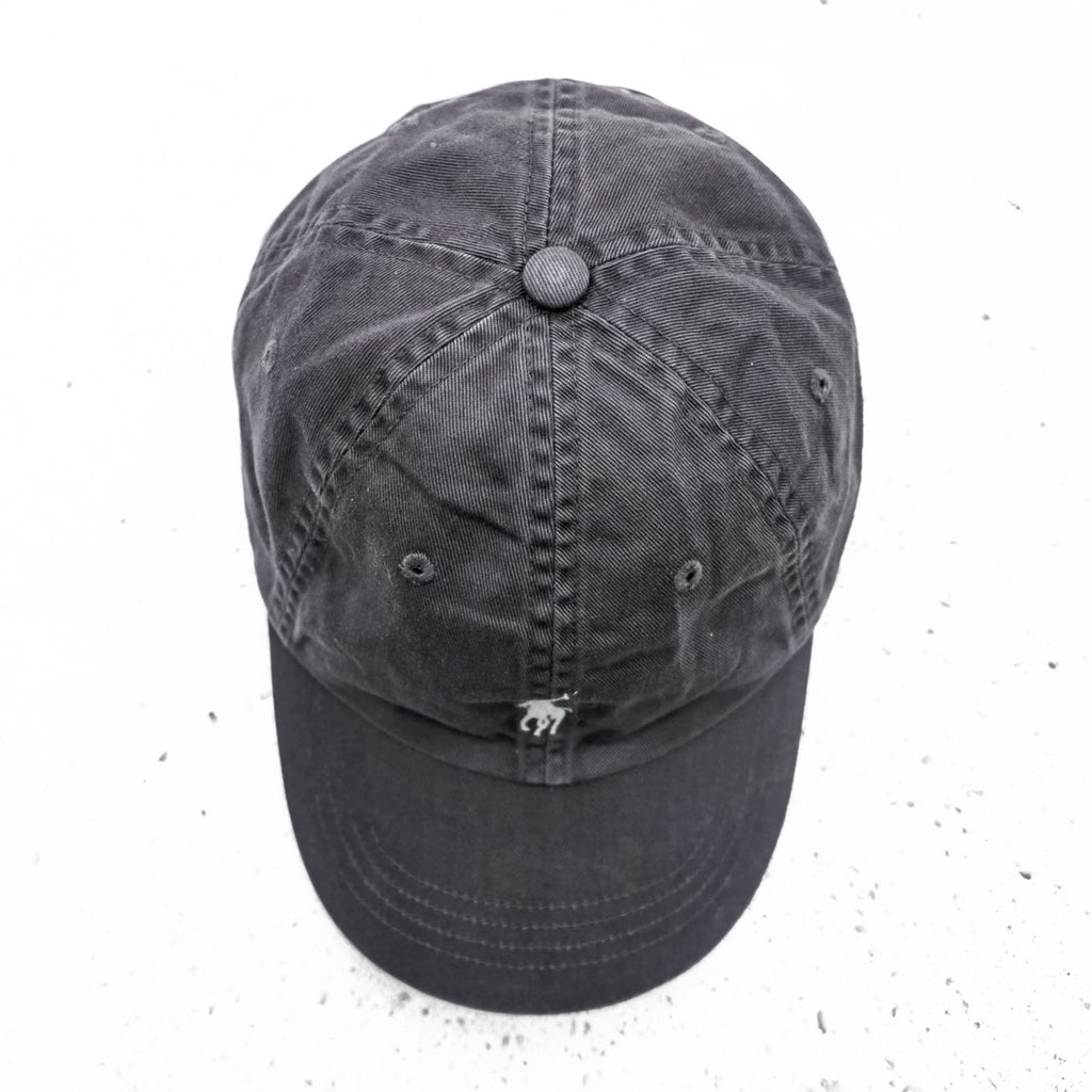 Polo Ralph Lauren ヴィンテージ加工 6パネル キャップ FREE アジャスター グレー スモールポニー ロゴ 刺繍