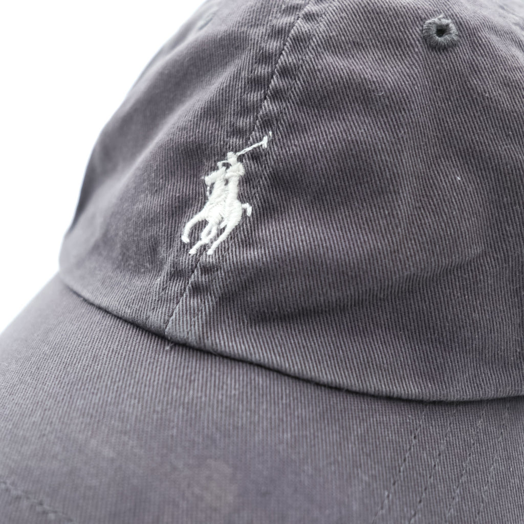 Polo Ralph Lauren ヴィンテージ加工 6パネル キャップ FREE アジャスター グレー スモールポニー ロゴ 刺繍