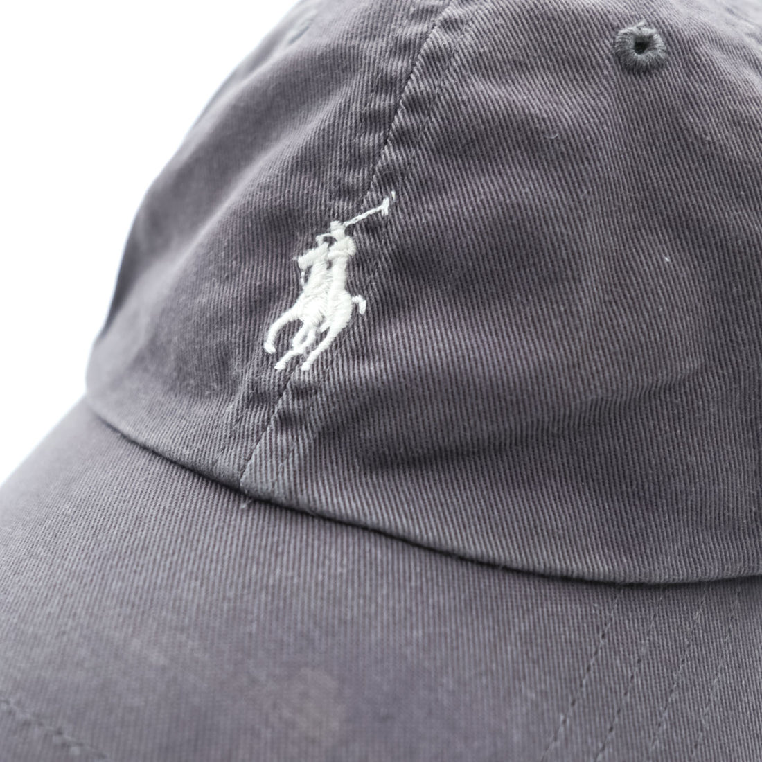 Polo Ralph Lauren ヴィンテージ加工 6パネル キャップ FREE アジャスター グレー スモールポニー ロゴ 刺繍