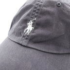 Polo Ralph Lauren ヴィンテージ加工 6パネル キャップ FREE アジャスター グレー スモールポニー ロゴ 刺繍