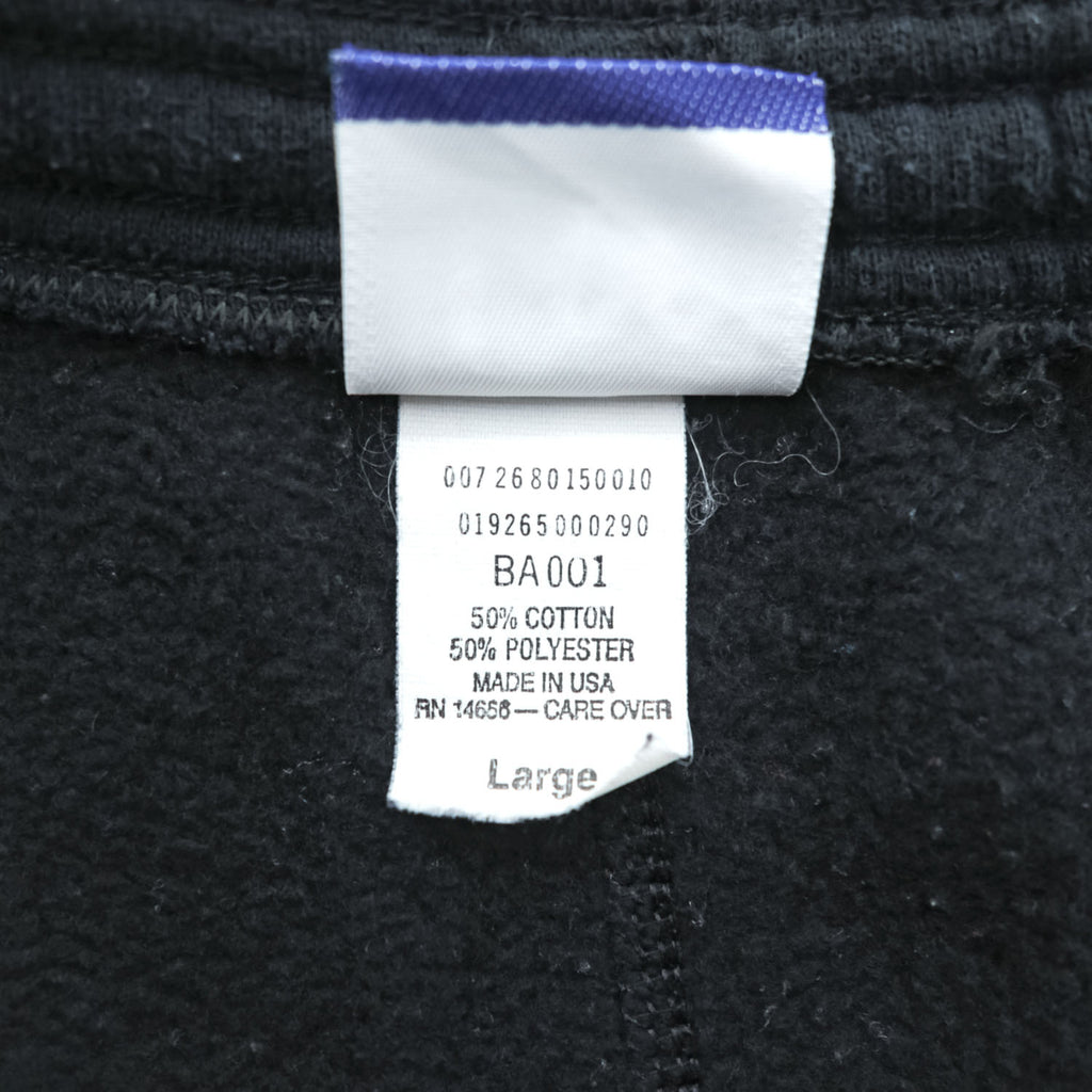 Lee 90s Vintage USA-Made Sweatpants, Size L, Black, Brushed Lining