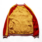 IOLANI Reversible Sukajan Souvenir Jacket Fireworks Embroidery Navy Ivory Gold Red Size L
