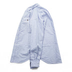 Ralph Lauren 90年代 YARMOUTH ヴィンテージ 長袖 ボタンダウンシャツ XL ブルー ホワイト オックスフォード ストライプ スモールポニー ロゴ 刺繍 ジャマイカ製