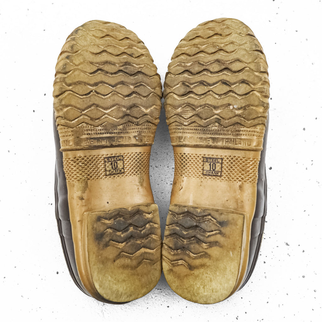 Danner ダックシューズ ビーンブーツ 28cm ブラウン キャンバス ラバー SLUSHER 3 EYELETS 90202X 1011