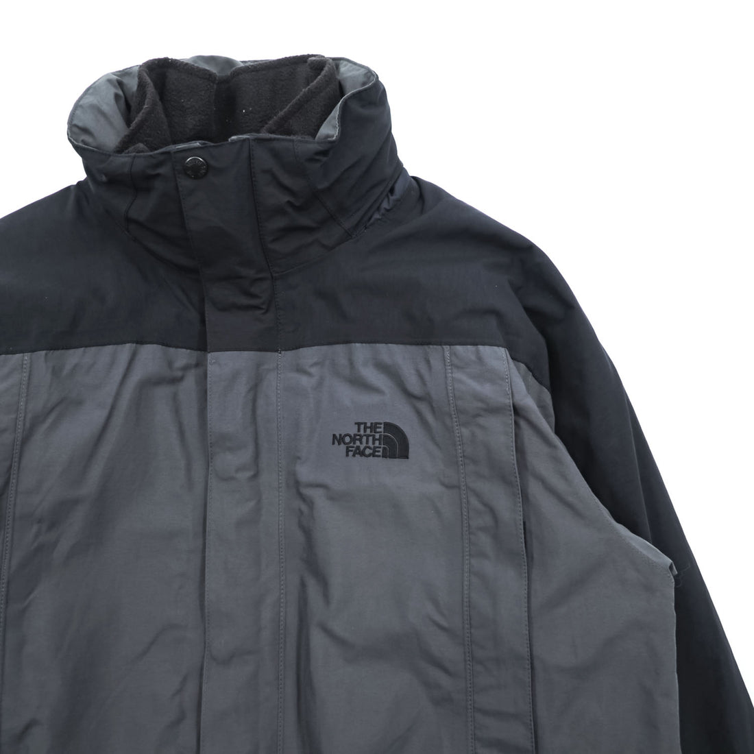 The North Face HyVent 3-in-1 Jacket Gray Black Removable Fleece Liner Hooded Men’s M