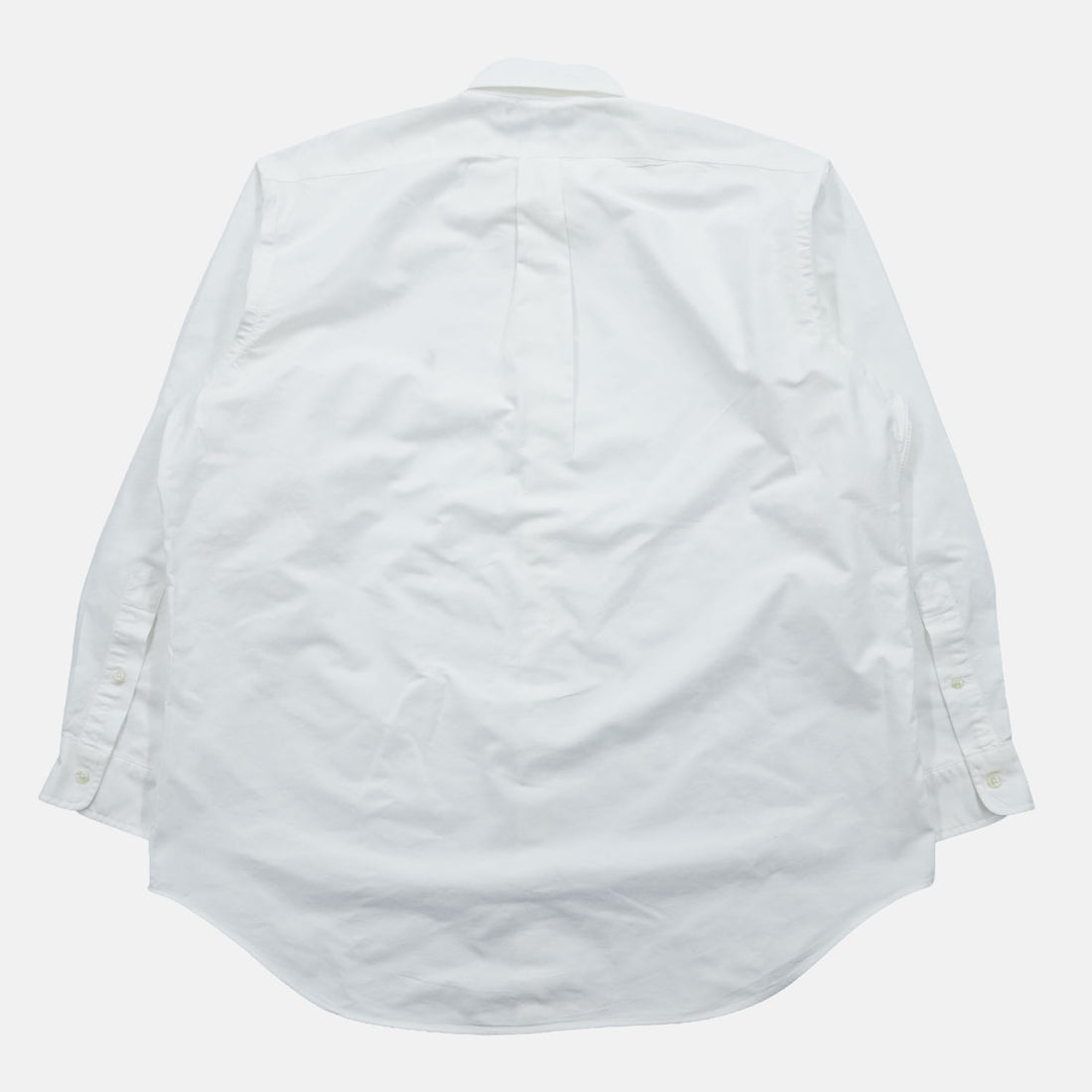 Ralph Lauren 90s Vintage YARMOUTH Long-Sleeve Button-Down Shirt, Size XXL, White Oxford, Small Pony Logo Embroidery
