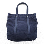 Polo Ralph Lauren Big Pony Tote Bag, Navy Canvas, Vintage Finish