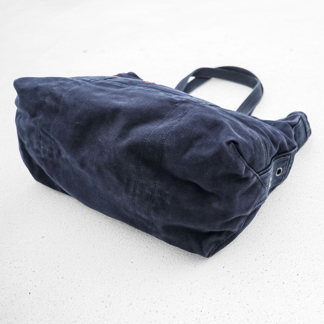 Polo Ralph Lauren Big Pony Tote Bag, Navy Canvas, Vintage Finish