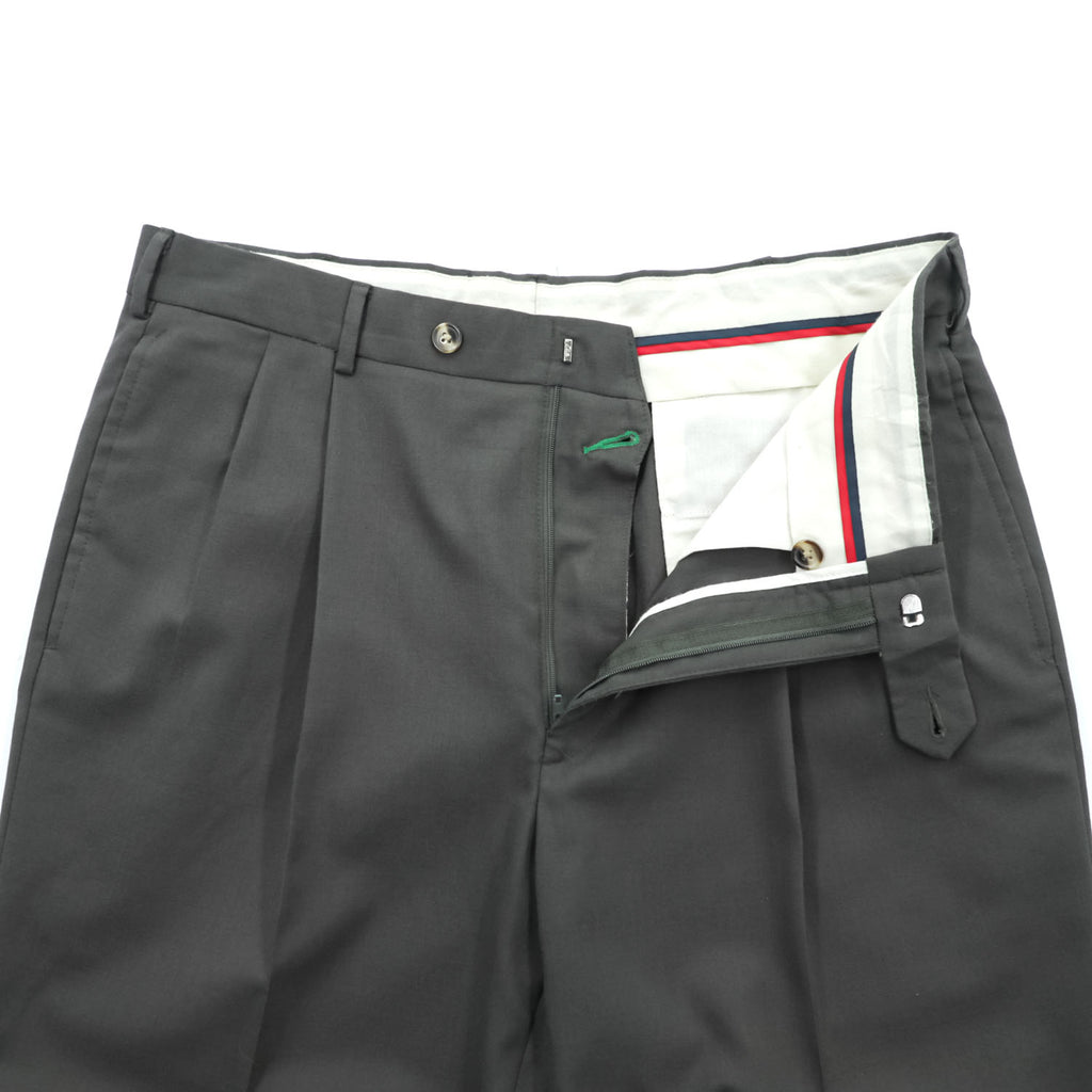 TOMMY HILFIGER 90年代 ヴィンテージ 2タック スラックス パンツ L グレー プリーツ ダブルカフス
