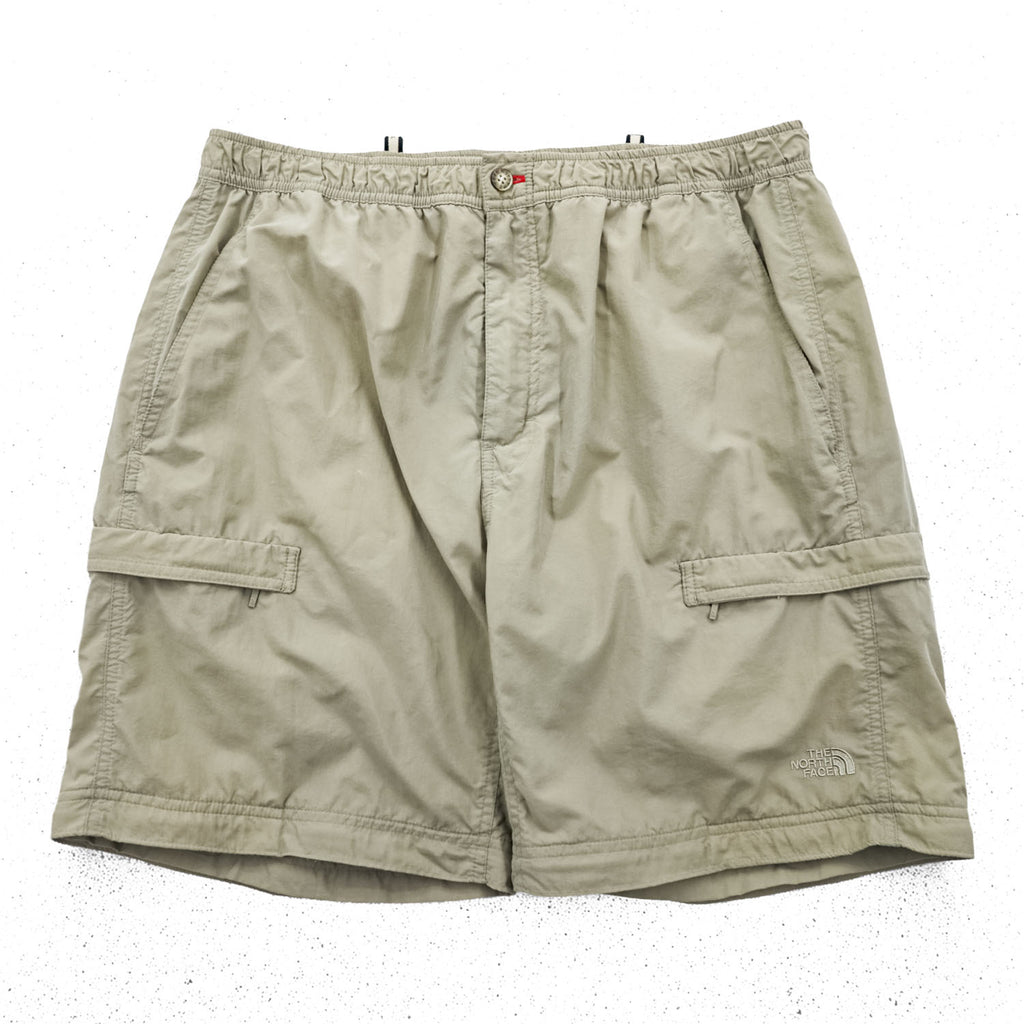 THE NORTH FACE アウトドア 2WAY コンバーチブル シェル パンツ ショートパンツ L ベージュ 防水 US規格