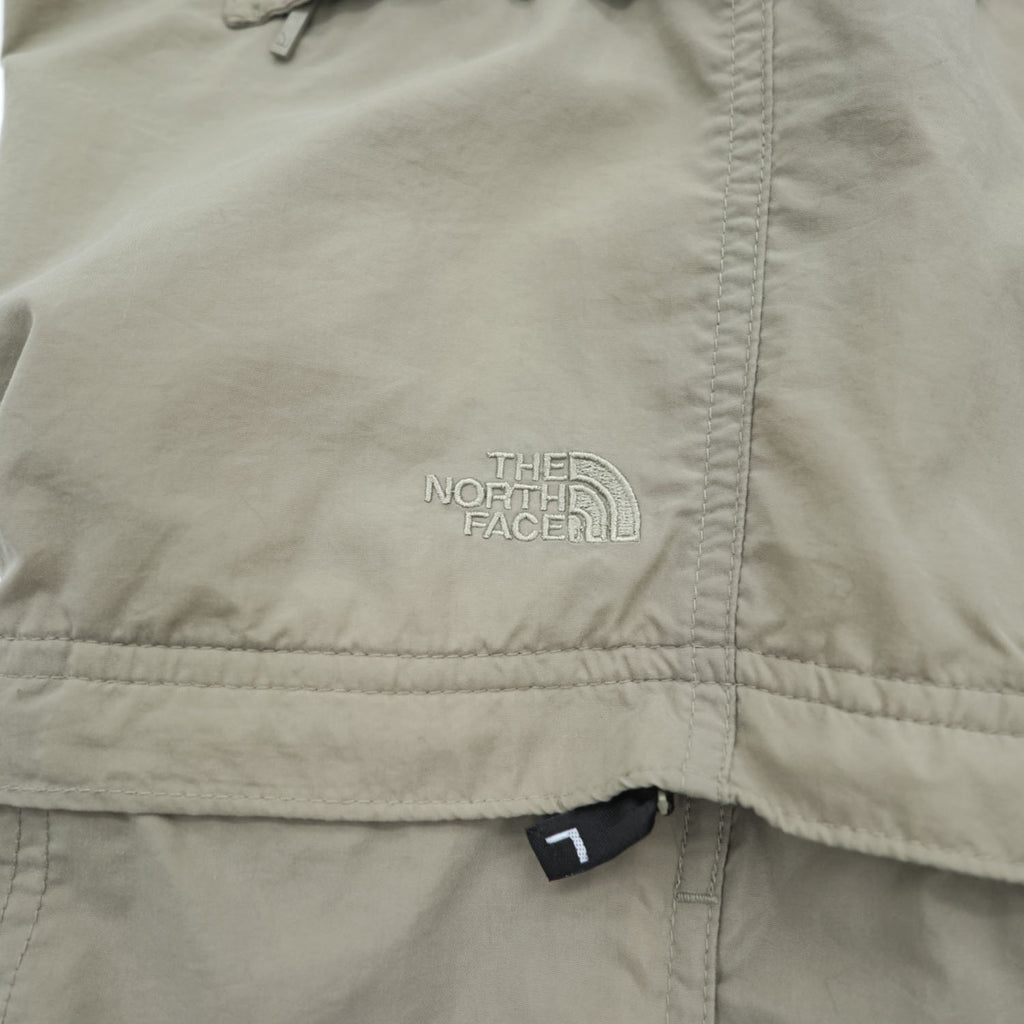 THE NORTH FACE アウトドア 2WAY コンバーチブル シェル パンツ ショートパンツ L ベージュ 防水 US規格