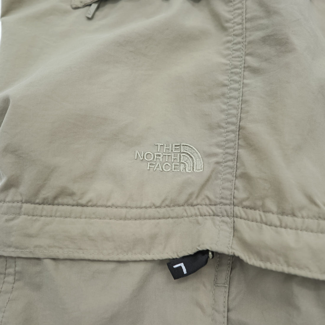 THE NORTH FACE アウトドア 2WAY コンバーチブル シェル パンツ ショートパンツ L ベージュ 防水 US規格