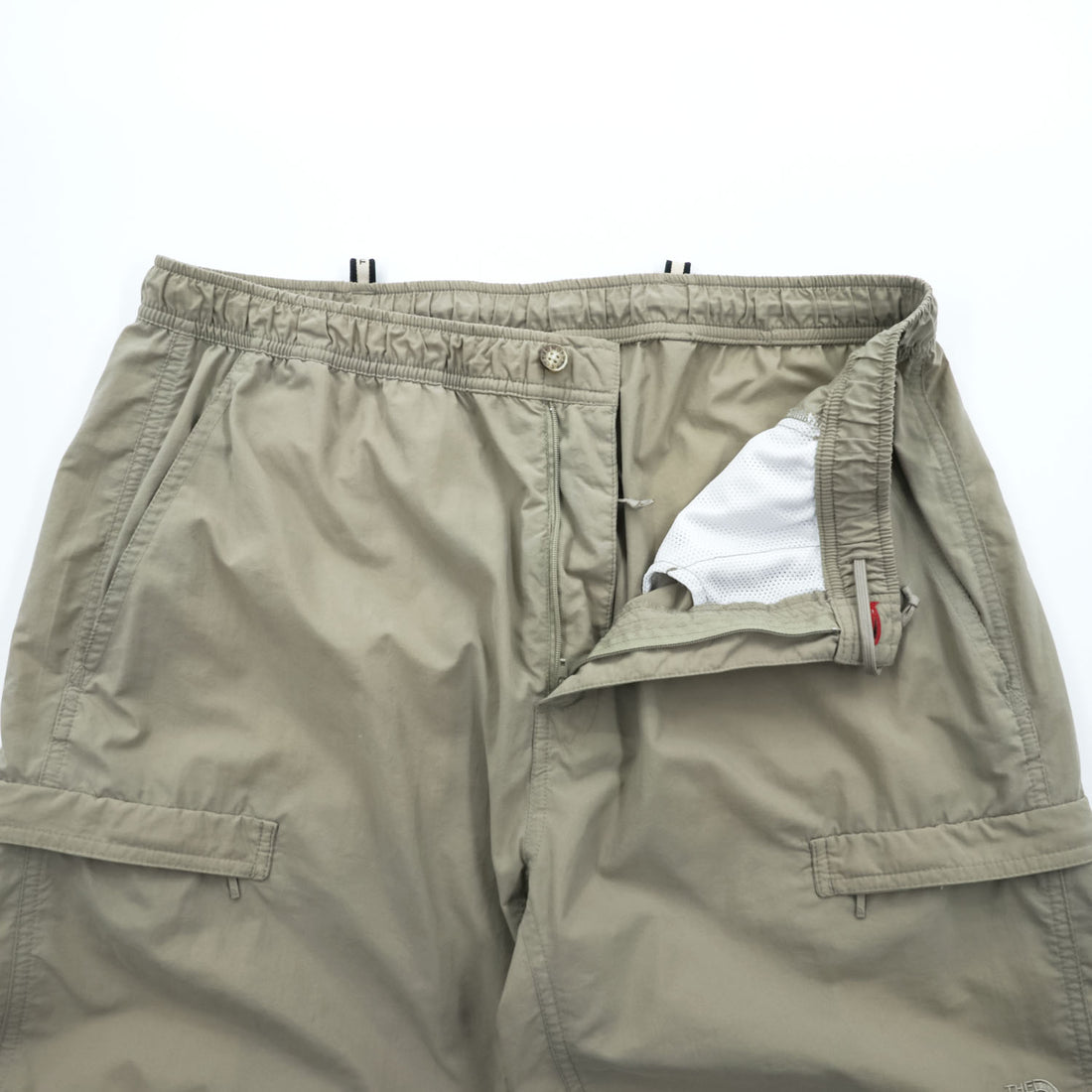 THE NORTH FACE アウトドア 2WAY コンバーチブル シェル パンツ ショートパンツ L ベージュ 防水 US規格