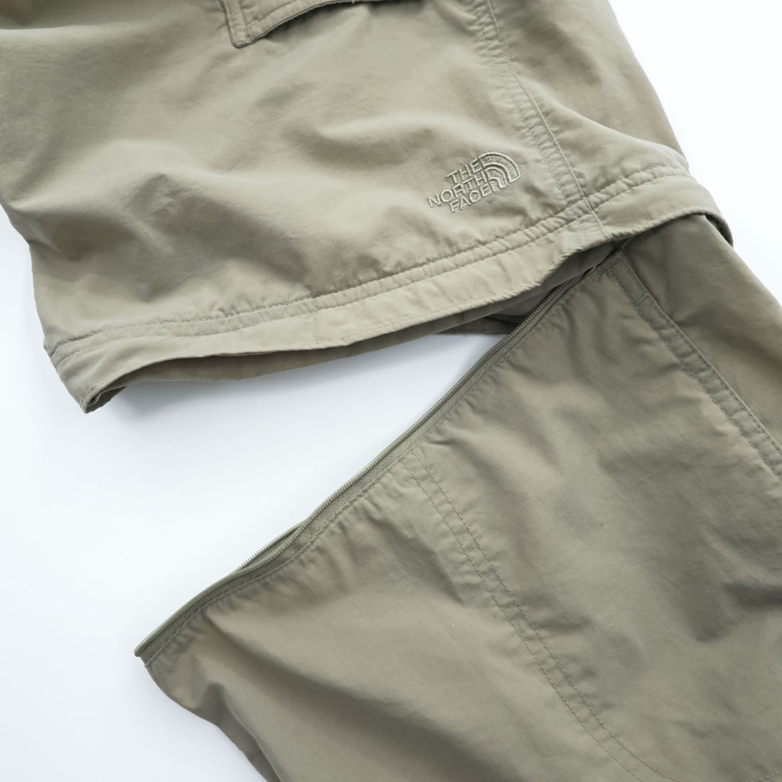 THE NORTH FACE アウトドア 2WAY コンバーチブル シェル パンツ ショートパンツ L ベージュ 防水 US規格