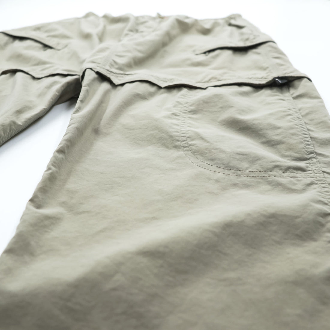 THE NORTH FACE アウトドア 2WAY コンバーチブル シェル パンツ ショートパンツ L ベージュ 防水 US規格