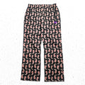 Needles Japan-Made Paisley Pattern Track Pants Jersey L Black, Red POLY-JACQUARD QV316