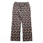 Needles Japan-Made Paisley Pattern Track Pants Jersey L Black, Red POLY-JACQUARD QV316