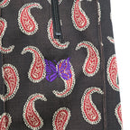 Needles Japan-Made Paisley Pattern Track Pants Jersey L Black, Red POLY-JACQUARD QV316