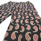 Needles Japan-Made Paisley Pattern Track Pants Jersey L Black, Red POLY-JACQUARD QV316