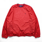 Polo Ralph Lauren 90s Vintage Pull-over Nylon Track Jacket, Size L, Red, Waterproof, POLO GOLF, Mesh Liner, Breathable