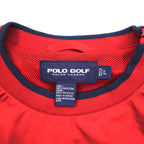 Polo Ralph Lauren 90s Vintage Pull-over Nylon Track Jacket, Size L, Red, Waterproof, POLO GOLF, Mesh Liner, Breathable