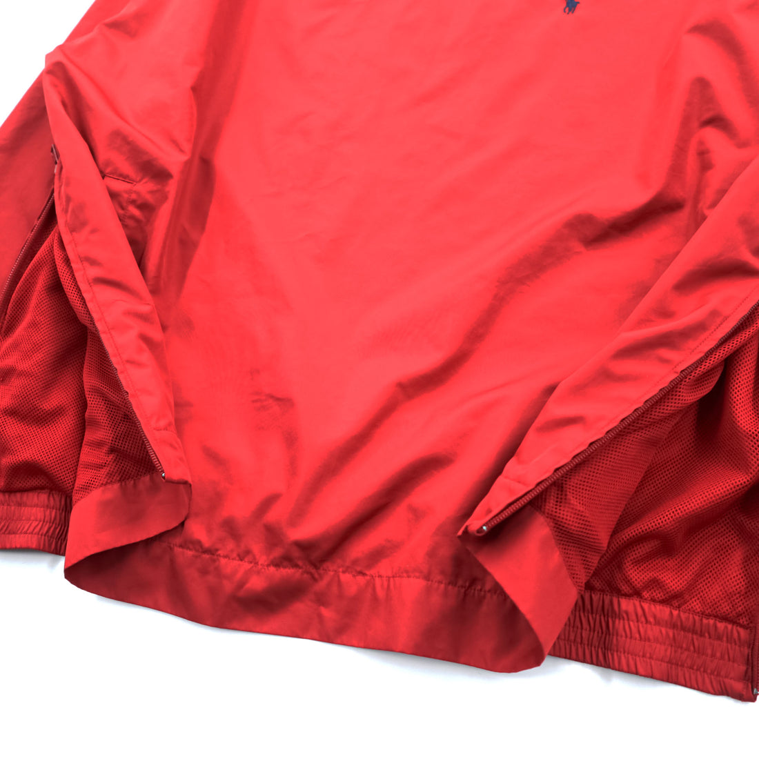 Polo Ralph Lauren 90s Vintage Pull-over Nylon Track Jacket, Size L, Red, Waterproof, POLO GOLF, Mesh Liner, Breathable