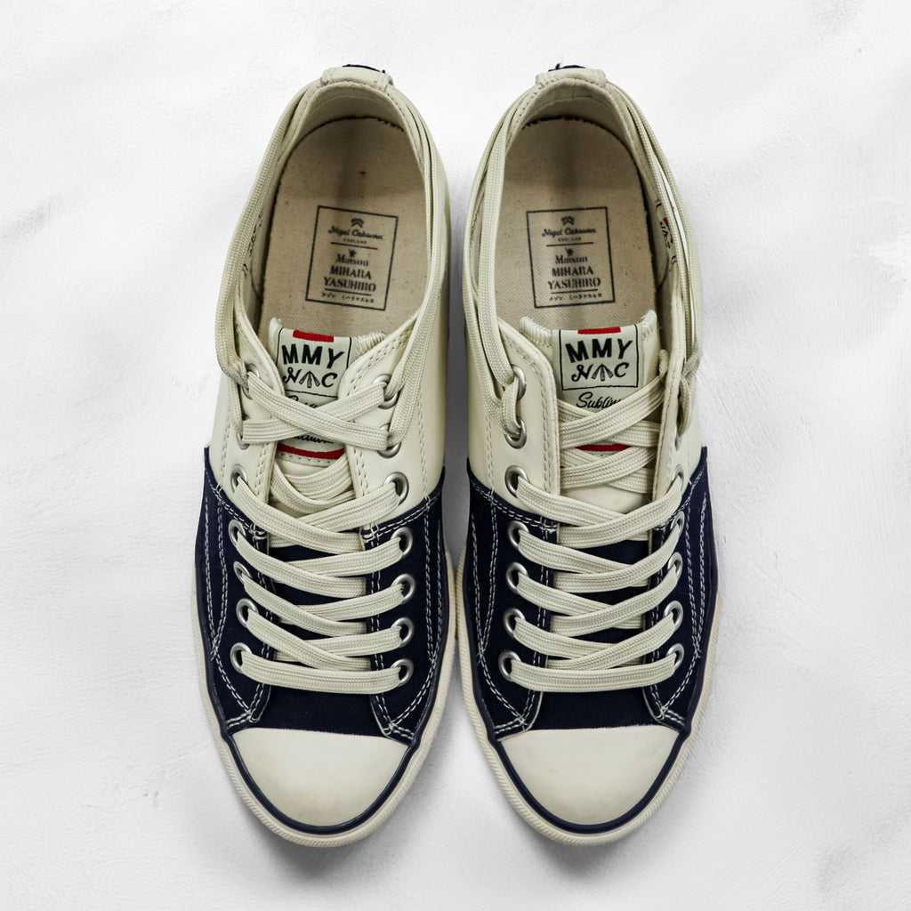 Nigel Cabourn × MAISON MIHARA YASUHIRO スピリットスニーカー 27cm ネイビー SPLIT SNEAKER キャンバス C08FW702