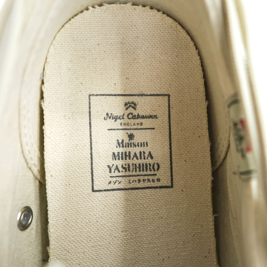 Nigel Cabourn × MAISON MIHARA YASUHIRO スピリットスニーカー 27cm ネイビー SPLIT SNEAKER キャンバス C08FW702