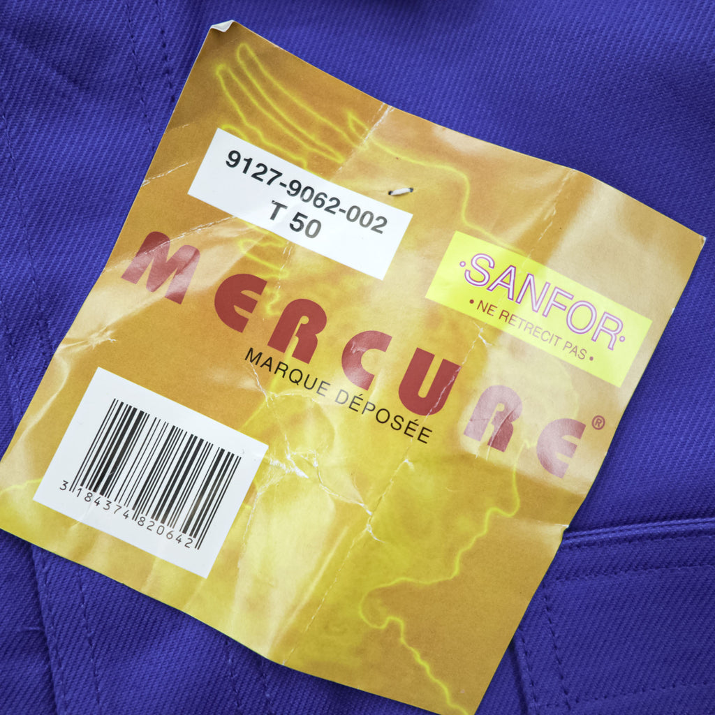 MERCURE フレンチワーク ユーロヴィンテージ カバーオール L ブルー SANFOR デッドストック 未使用品