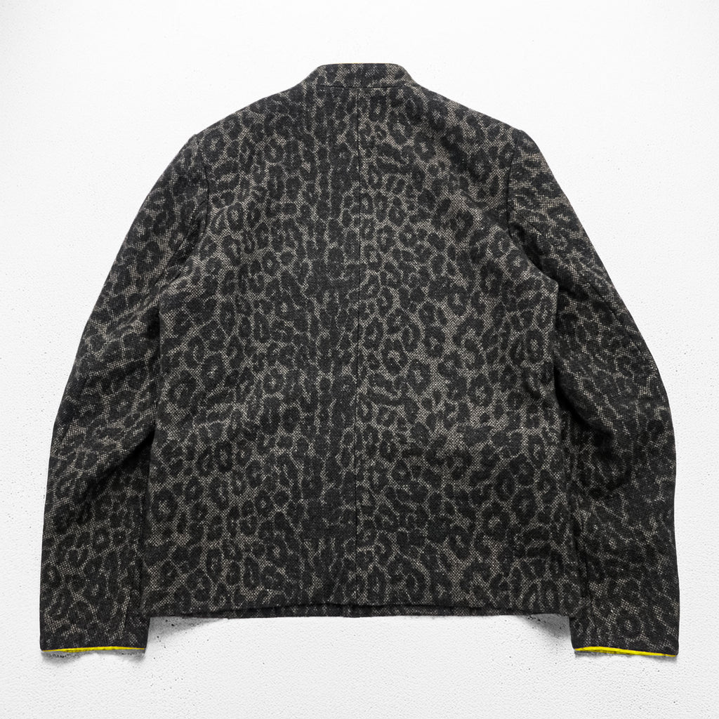 blackmeans レオパードスクールジャケット LEOPARD SCHOOL JACKET ブルゾン M ブラウン 総柄 945-69TJ154-1 日本製