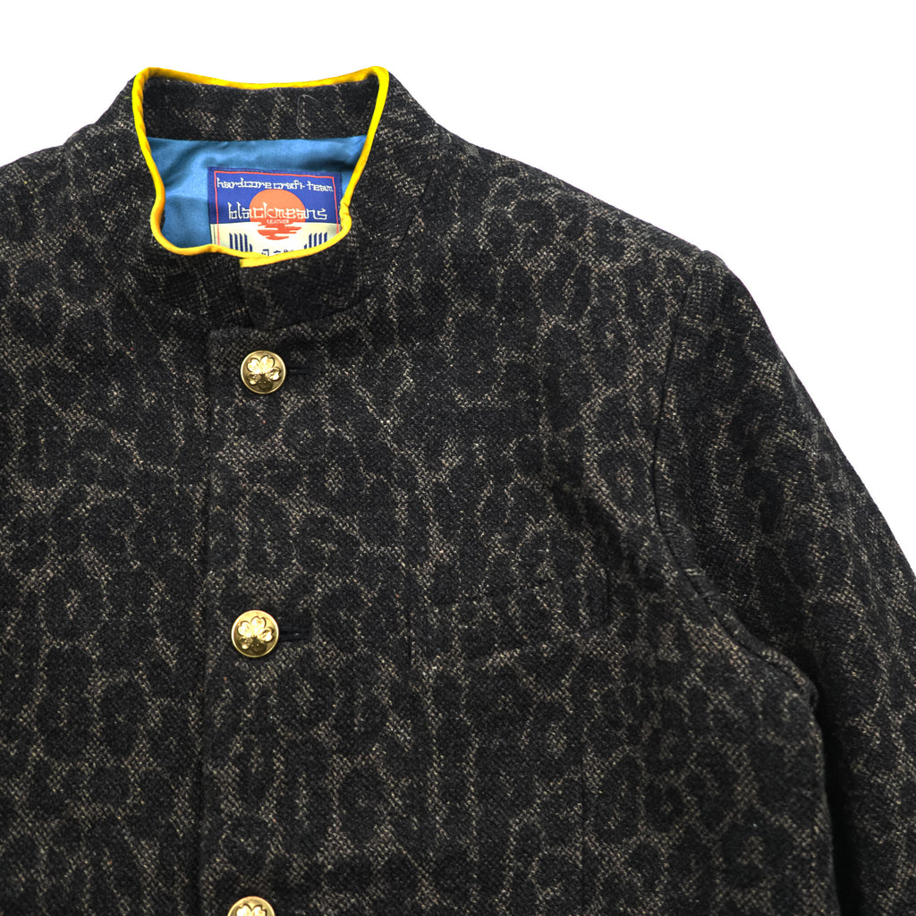 blackmeans レオパードスクールジャケット LEOPARD SCHOOL JACKET ブルゾン M ブラウン 総柄 945-69TJ154-1 日本製