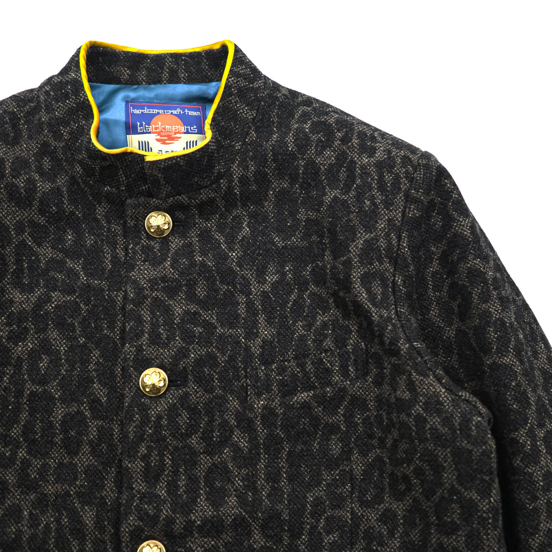 blackmeans レオパードスクールジャケット LEOPARD SCHOOL JACKET ブルゾン M ブラウン 総柄 945-69TJ154-1 日本製