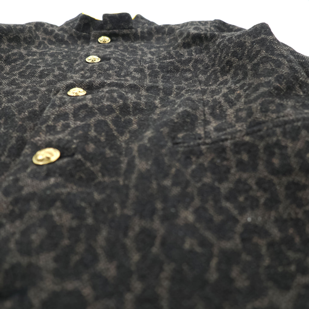 blackmeans レオパードスクールジャケット LEOPARD SCHOOL JACKET ブルゾン M ブラウン 総柄 945-69TJ154-1 日本製