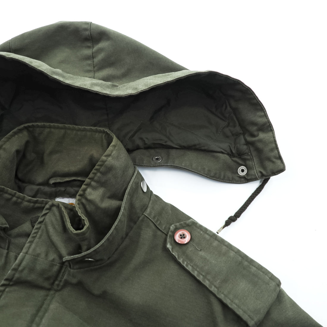 carhartt ヒックマンコート モッズコート フィールドジャケット XL カーキ 中綿 フード着脱 エポレット ドローコード