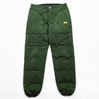 NATAL DESIGN × NANGA アウトドア ダウンパンツ S カーキ ヨーロピアンホワイトダックダウン 河田フェザー サイドジップ ベンチレーション 日本製